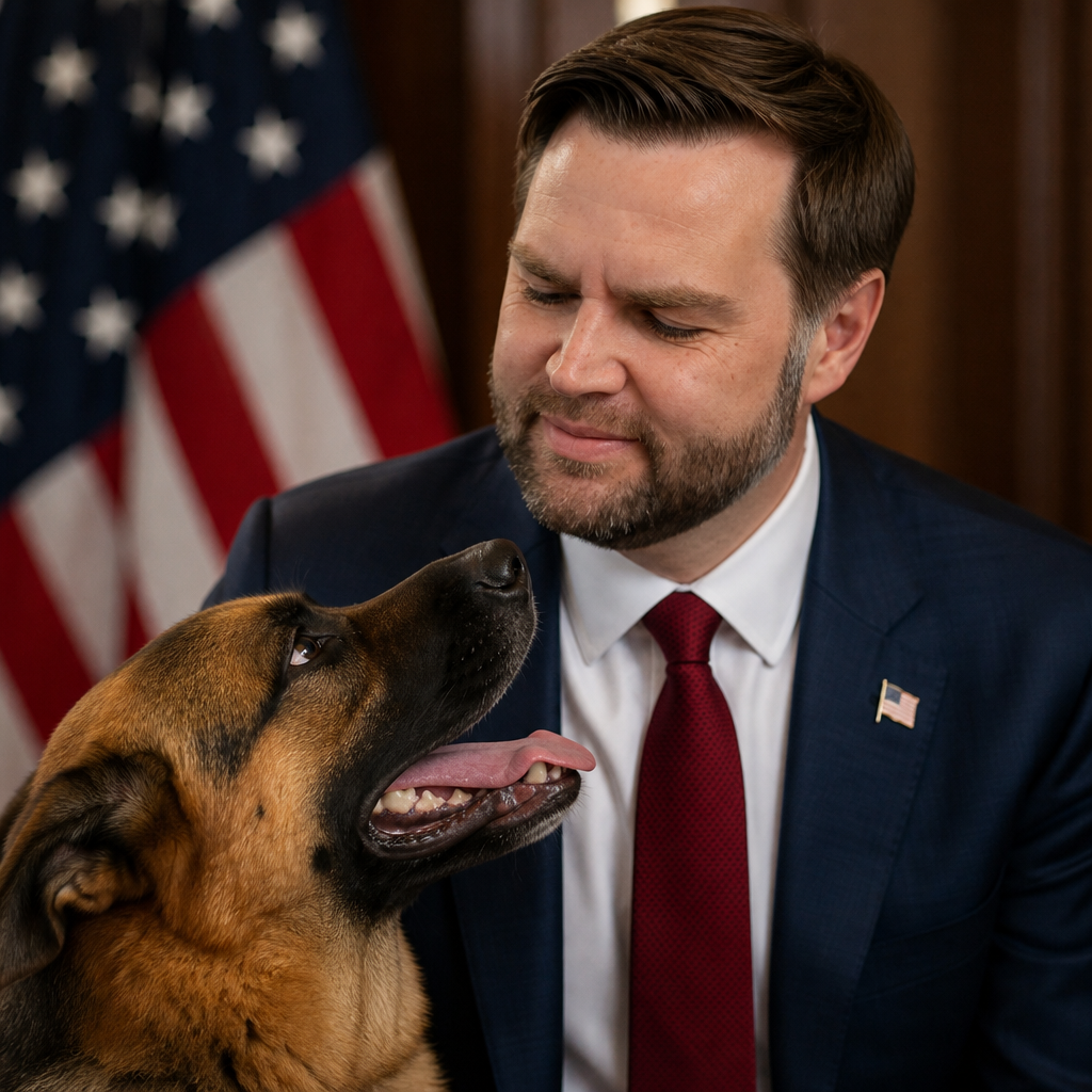 Atlas looking up at the Vice President